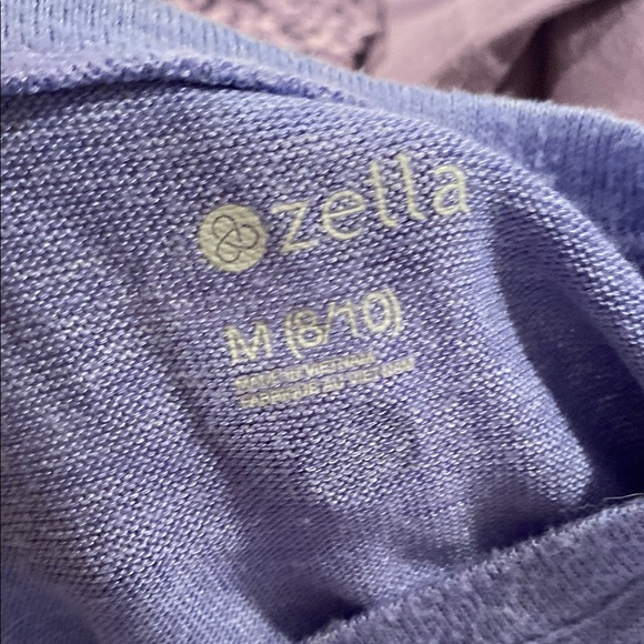 Zella Purple 3/4 Sleeve Tie Front Blouse - Picture 9 of 10